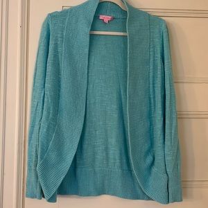 Lilly Pulitzer Aqua Amelie Cardigan M